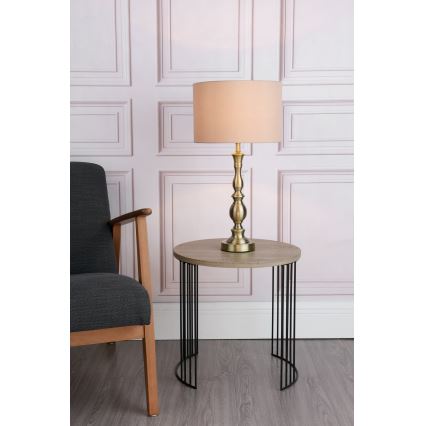 Där Lighting MAD4275 - Stolná lampa MADRID 1xE27/60W/230V hnedá/mosadz
