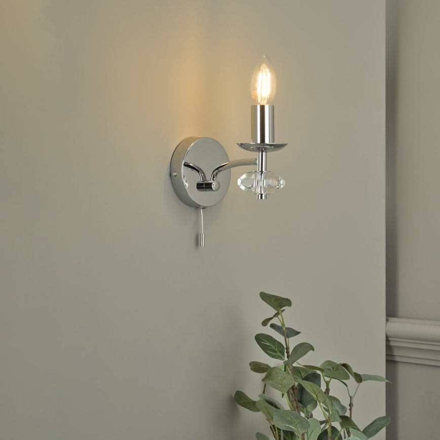Där Lighting OLE0750 - Nástenné svietidlo OLEANA 1xE14/40W/230V lesklý chróm