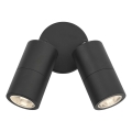 Där Lighting ORT0922 - LED vonkajšie nástenné bodové svietidlo ORTEGA 2xGU10/5W/230V IP65 čierna