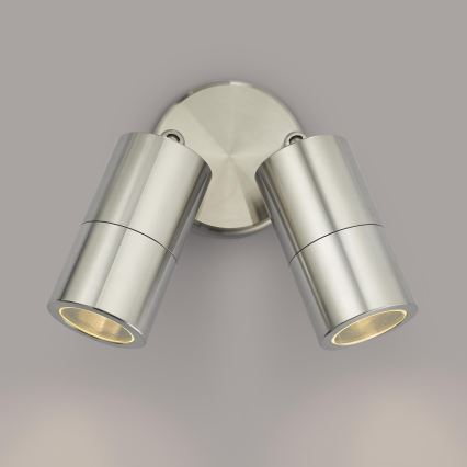 Där Lighting ORT0968 - LED vonkajšie nástenné bodové svietidlo ORTEGA 2xGU10/5W/230V IP65 lesklý chróm