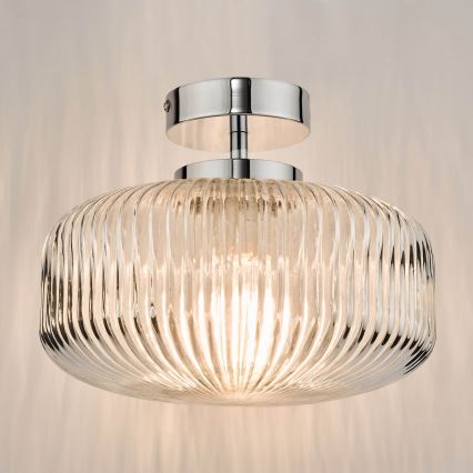 Där Lighting RIV5208 - Kúpeľňový prisadený luster RIVA 1xE27/60W/230V IP44 lesklý chróm