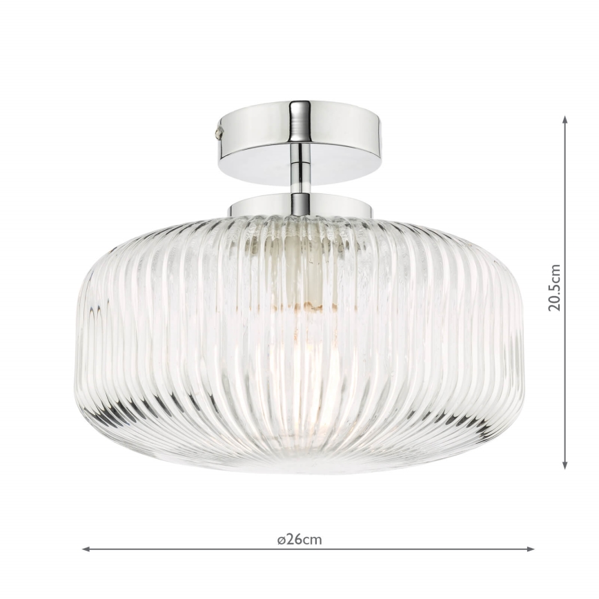 Där Lighting RIV5208 - Kúpeľňový prisadený luster RIVA 1xE27/60W/230V IP44 lesklý chróm
