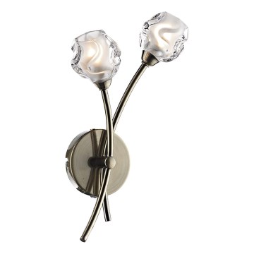 Där Lighting SEA0975 - Nástenné svietidlo SEATTLE 2xG9/40W/230V mosadz