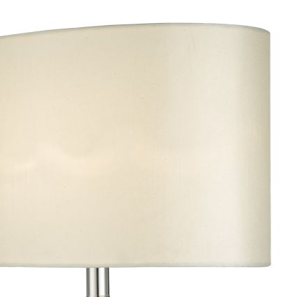 Där Lighting SYR4235 - Stolná lampa SYRACUSE 1xE27/60W/230V lesklý chróm/krémová