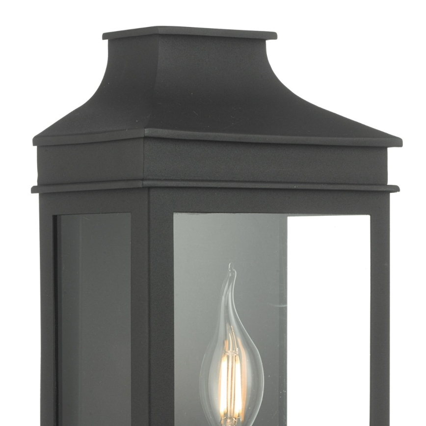 Där Lighting VAP5222 - Vonkajšie nástenné svietidlo VAPOUR 1xE14/60W/230V IP44 čierna