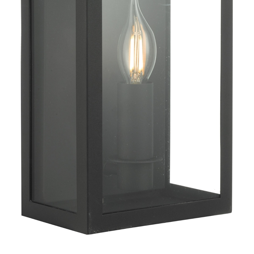 Där Lighting VAP5222 - Vonkajšie nástenné svietidlo VAPOUR 1xE14/60W/230V IP44 čierna