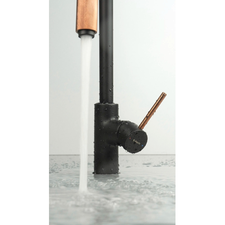 Deante BCA_B64M - Drezová batéria ASTER čierna/mosadz