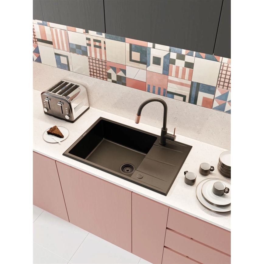 Deante BCA_B64M - Drezová batéria ASTER čierna/mosadz