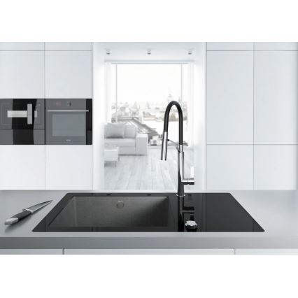 Deante BGB_B720 - Drezová batéria s flexibilným ramienkom GERBERA čierna/chróm