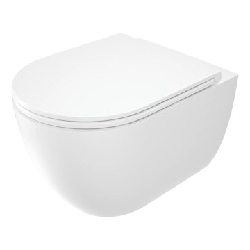 Deante CGRD6ZPW - Závesné WC s doskou ROUND keramika/biela