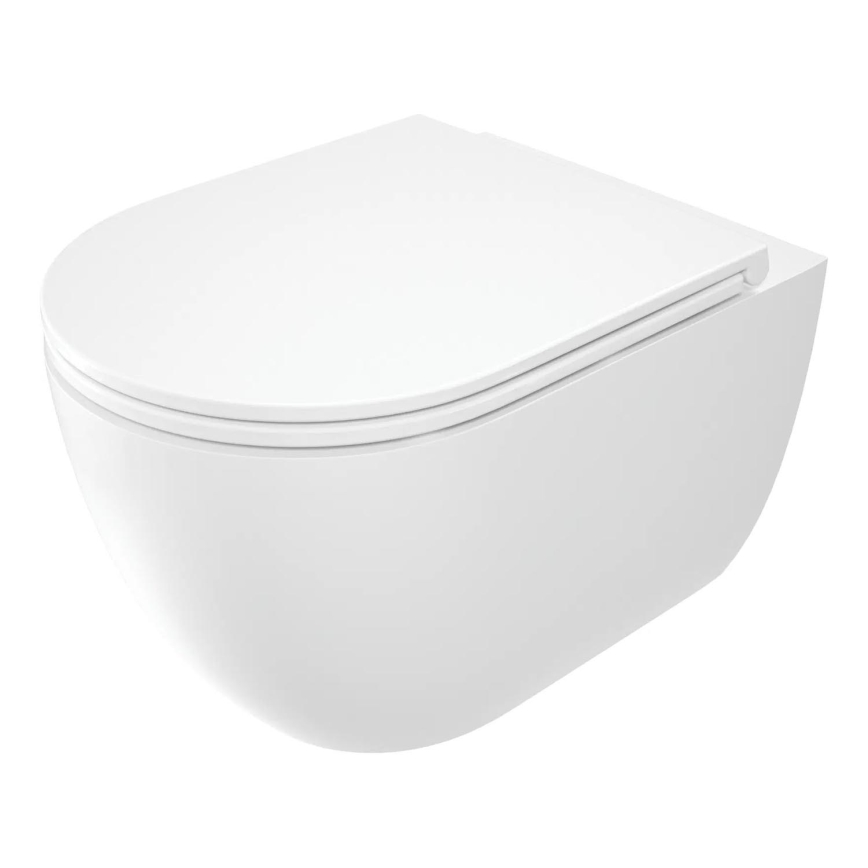 Deante CGRD6ZPW - Závesné WC s doskou ROUND keramika/biela