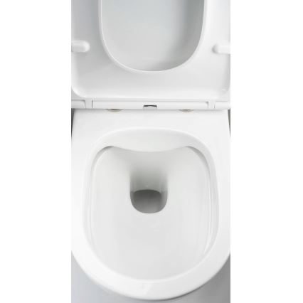 Deante CGRD6ZPW - Závesné WC s doskou ROUND keramika/biela