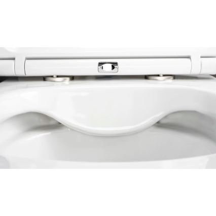 Deante CGRD6ZPW - Závesné WC s doskou ROUND keramika/biela