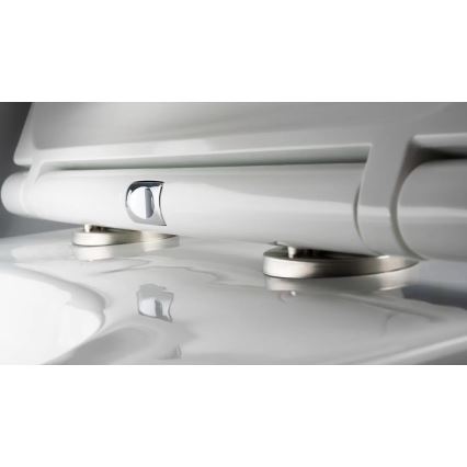 Deante CGRD6ZPW - Závesné WC s sedátkom SoftClose ROUND keramika/biela