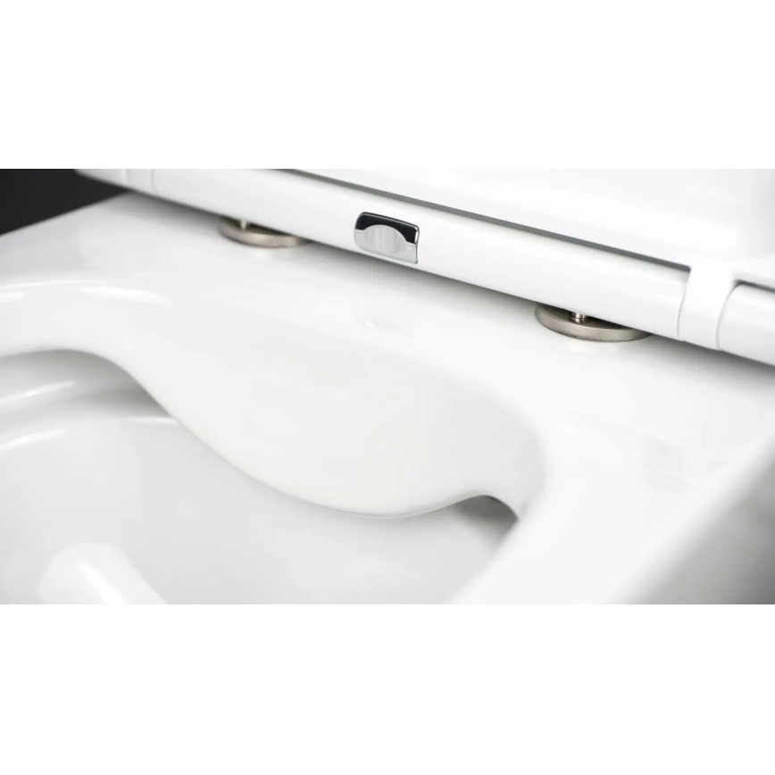 Deante CGRD6ZPW - Závesné WC s sedátkom SoftClose ROUND keramika/biela