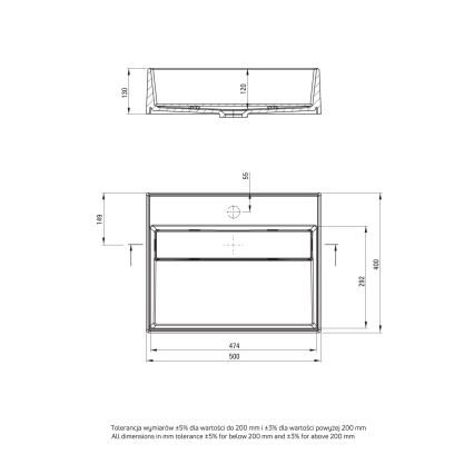 Deante CQR_NU5M - Umývadlo na dosku CORREO 40x50 cm granit/čierna