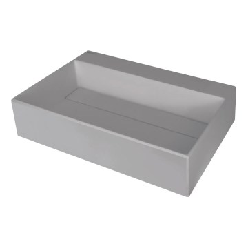 Deante CQR_SU6M - Umývadlo na dosku CORREO 40x60 cm granit/metalicky sivá