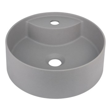 Deante CQS_SU4B - Umývadlo na dosku s otvorom pre batériu SILIA pr. 36 cm granit/metalicky sivé