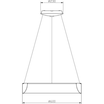 Deko-Light 342125 - LED Stmievateľný luster na lanku SCULPTORIS LED/27W/230V 4000K pr. 60 cm