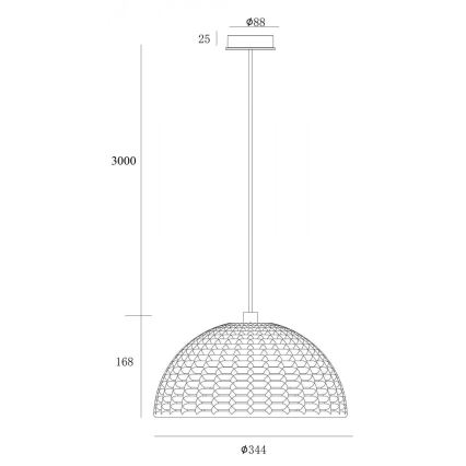 Deko-Light 342143 - Luster na lanku BASKET 1xE27/40W/230V pr. 35 cm