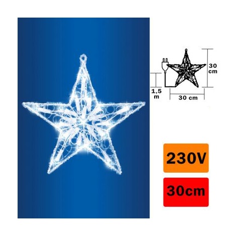 Dekorácia do okna hviezda 20xL21D/230V
