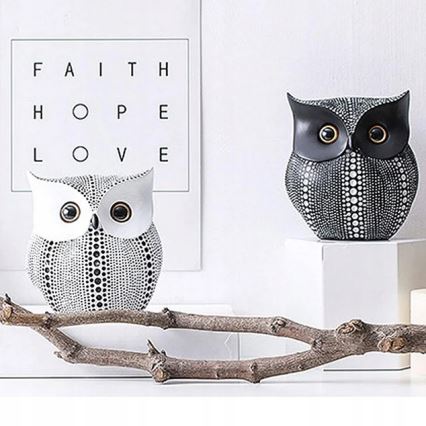 Dekorácia na stôl 15 cm biela/čierna