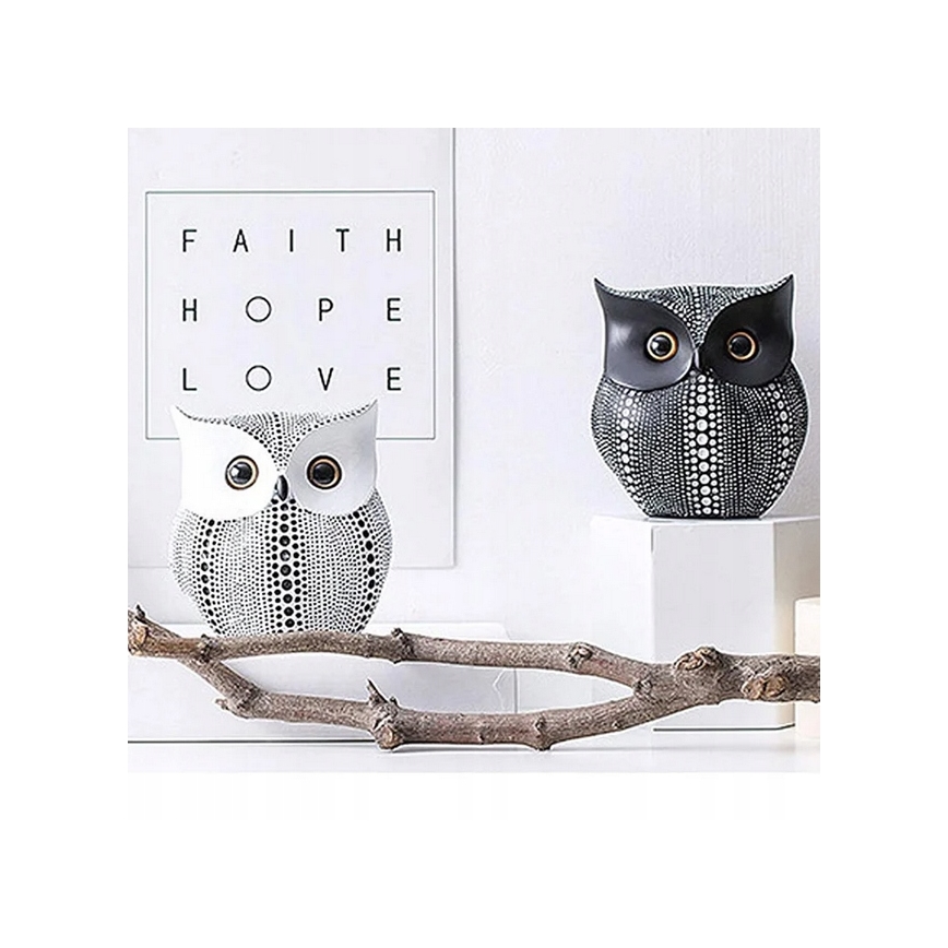 Dekorácia na stôl 15 cm biela/čierna