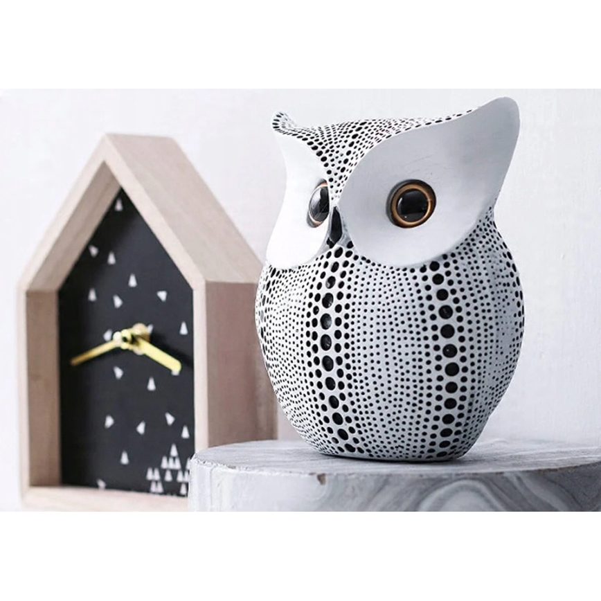 Dekorácia na stôl 15 cm biela/čierna