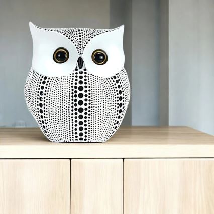 Dekorácia na stôl 15 cm biela/čierna