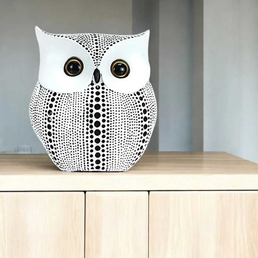 Dekorácia na stôl 15 cm biela/čierna