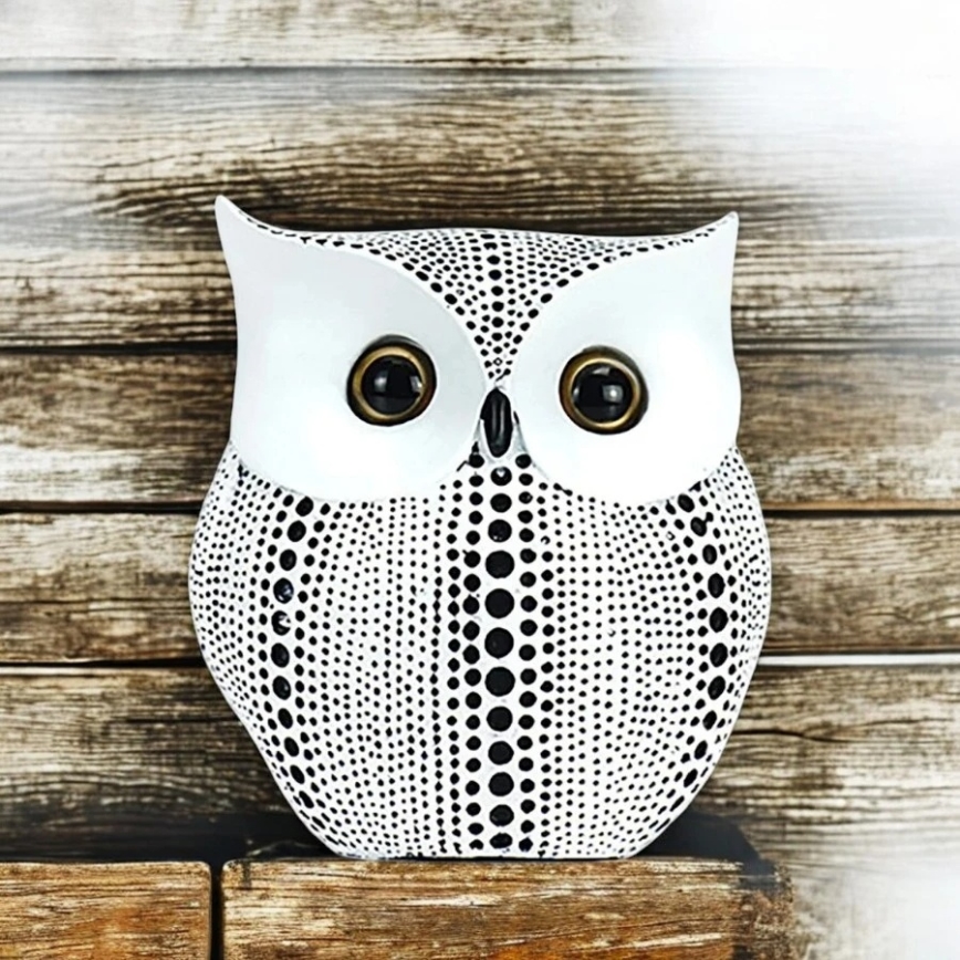 Dekorácia na stôl 15 cm biela/čierna