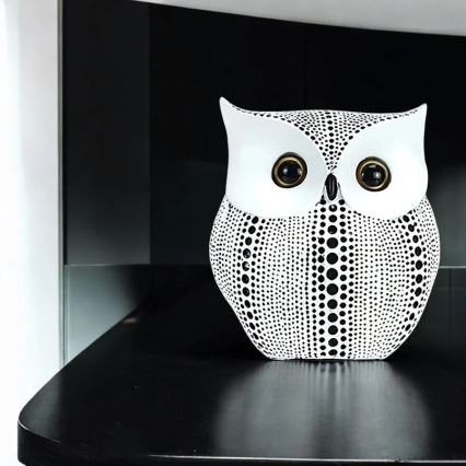 Dekorácia na stôl 15 cm biela/čierna