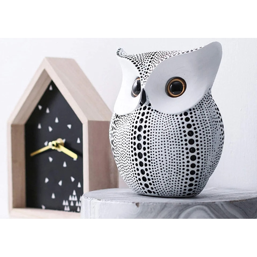 Dekorácia na stôl 15 cm biela/čierna