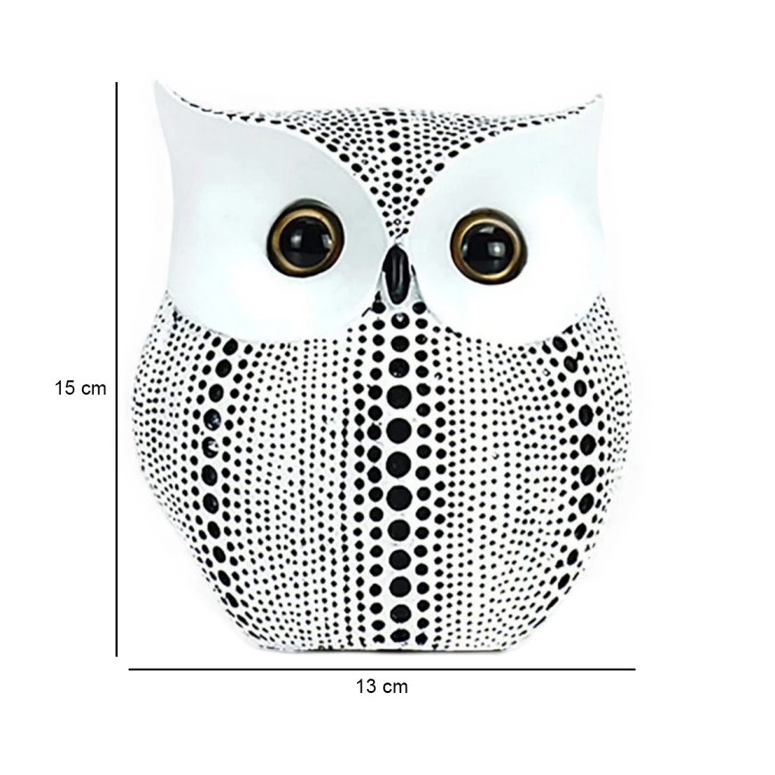 Dekorácia na stôl 15 cm biela/čierna