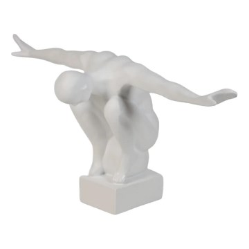 Dekorácia na stôl 19,5x16x38,5 cm živica/biela