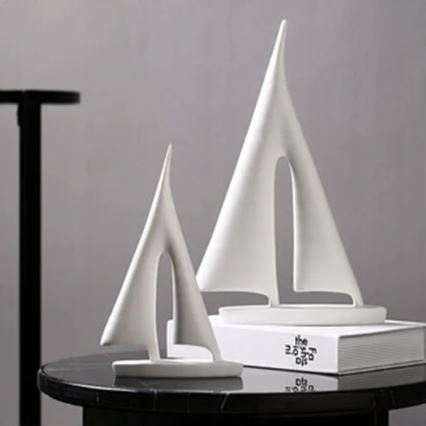 Dekorácia na stôl 28 cm živica/biela