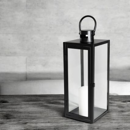 Dekoratívna lucerna 49 cm čierna