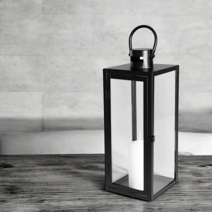 Dekoratívna lucerna 49 cm čierna