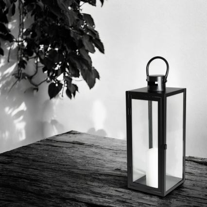 Dekoratívna lucerna 49 cm čierna