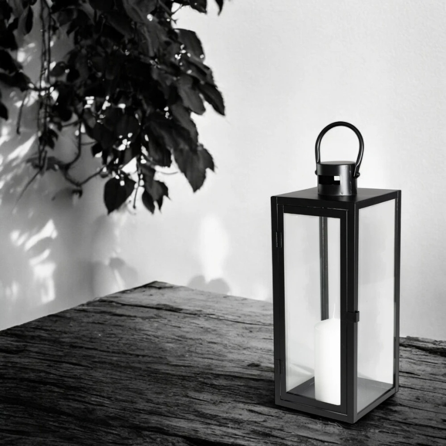 Dekoratívna lucerna 49 cm čierna