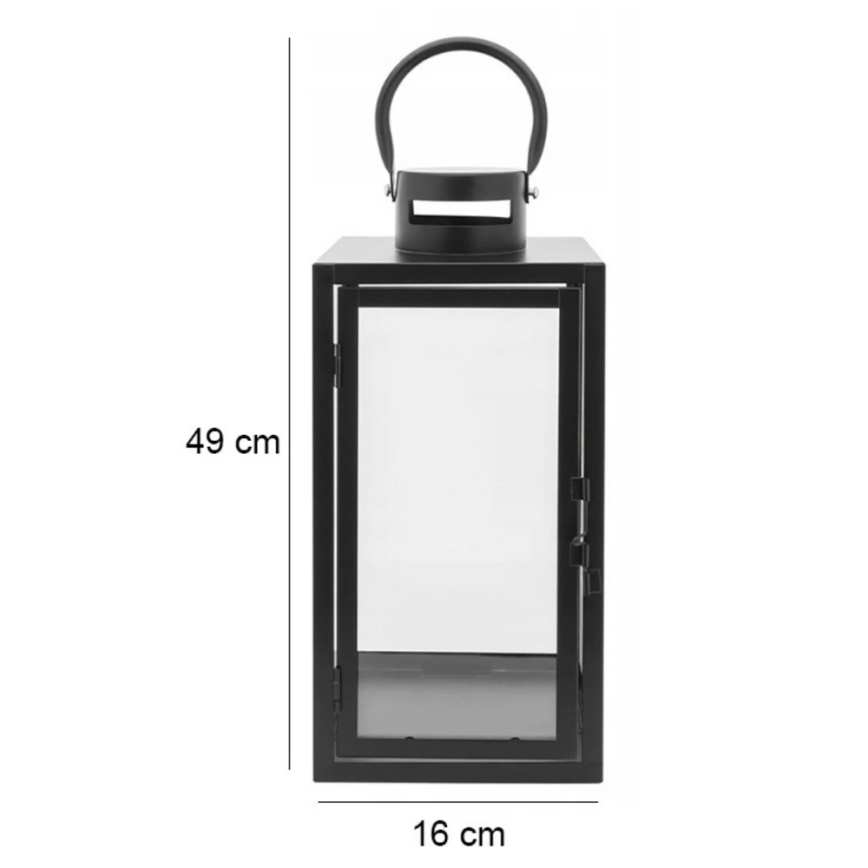 Dekoratívna lucerna 49 cm čierna