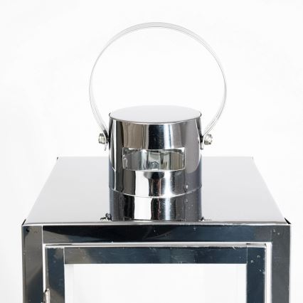 Dekoratívna lucerna 49 cm lesklý chróm