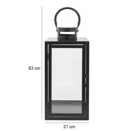 Dekoratívna lucerna 63 cm čierna