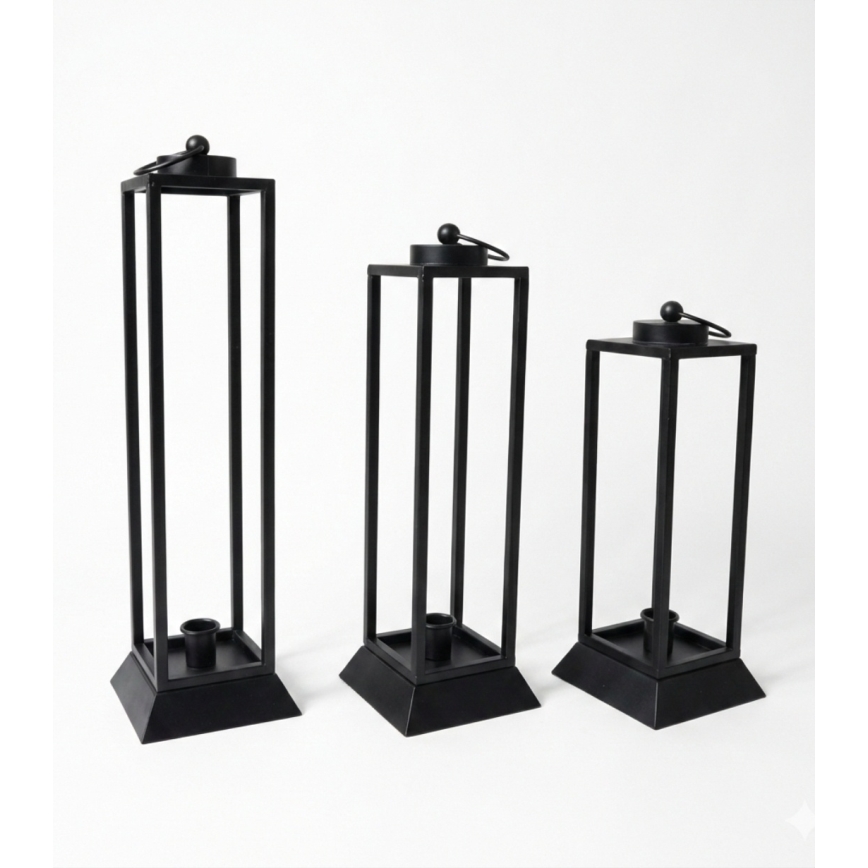 Dekoratívna lucerna HALL 34 cm čierna