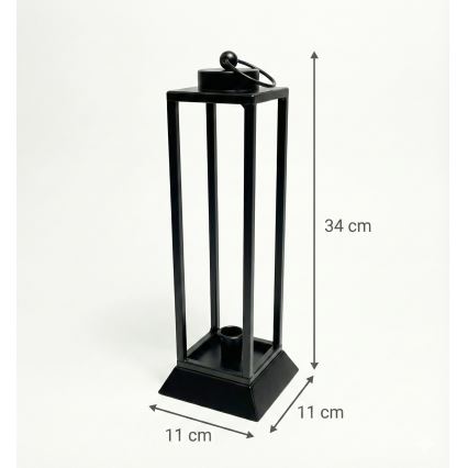 Dekoratívna lucerna HALL 34 cm čierna