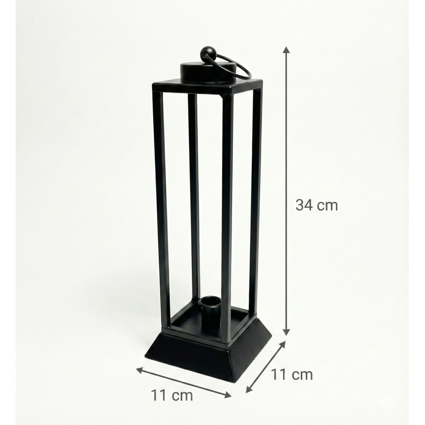Dekoratívna lucerna HALL 34 cm čierna