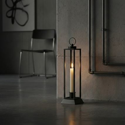 Dekoratívna lucerna HALL 39,5 cm čierna