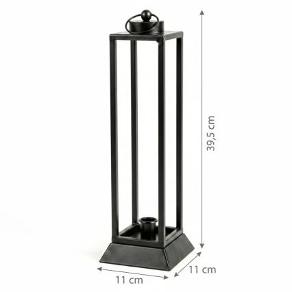 Dekoratívna lucerna HALL 39,5 cm čierna