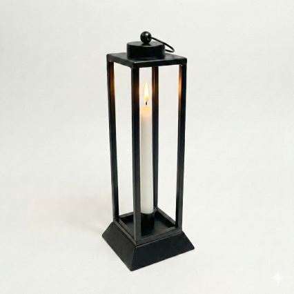 Dekoratívna lucerna HALL 45,5 cm, čierna
