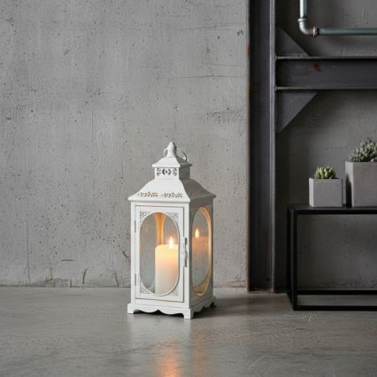 Dekoratívna lucerna ROSEHILL 40 cm biela